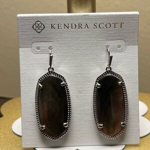 Kendra Scott Elle Drop Earrings Slate cat’s eye glass
